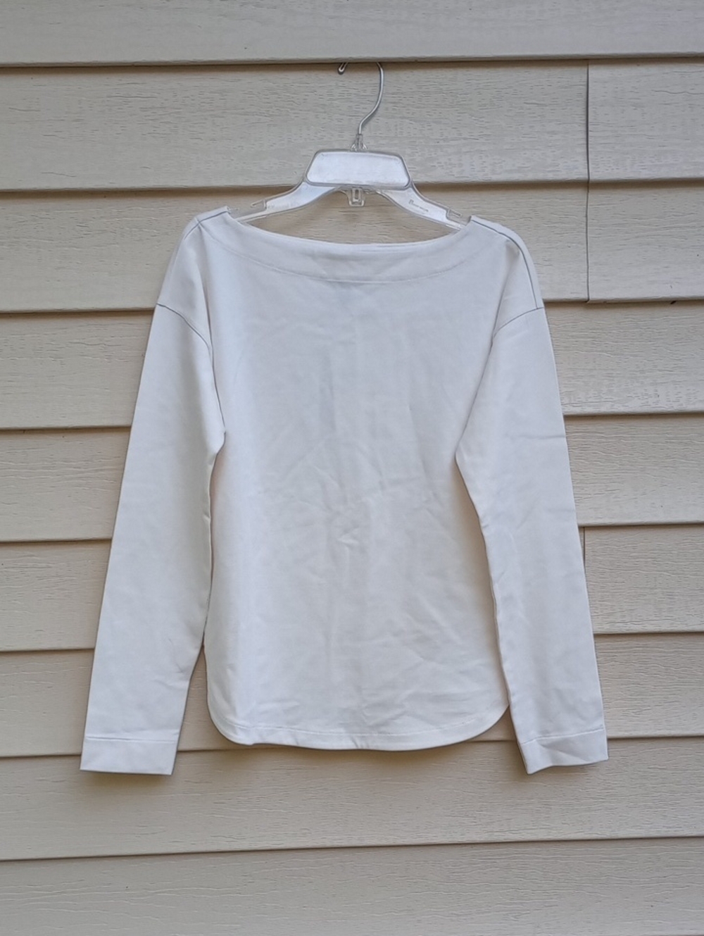 Lauren Ralph Lauren Cream Boatneck Long Sleeve Top